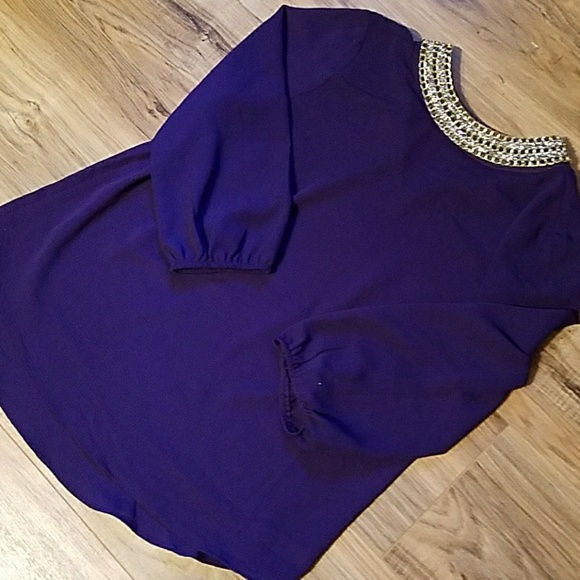 Tops - Blingy purple top